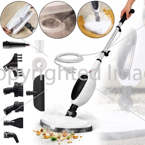 Ручная паровая швабра Steam Mop PR-355 12в1 300 мл пароочиститель высокого давления с баком для воды и насадками для уборки и мытья пола от сети