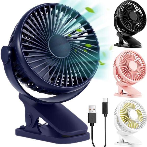 Настольный вентилятор на прищепке Small Fan WX-6507 портативный мини-вентилятор, охладитель воздуха на аккумуляторе с зажимом 3 режима работы USB