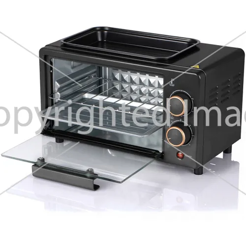 Мини электропечь Hoffmans HM-748 800W 12л настольная электрическая духовка с таймером и механическим управлением температур до 250 градусов от сети