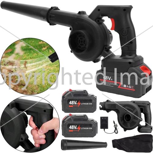 Аккумуляторная воздуходувка Blower MDHL CFJ001 48V 4Ah для уборки листьев, Беспроводной садовый пылесос дуйка 600W с мешком для пыли Черный