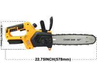 Аккумуляторная цепная пила DeWalt DCM565N 36V 5Ah 12" дюймов для обрезки веток деревьев 2 аккумулятора, Беспроводная электропила Деволт в кейсе