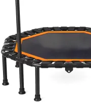 Батут для фитнеса и дажмпинга Neo Sport BT-1707 105 см круглый джампер с регулируемой ручкой для тренировок дома взрослых и детей до 150 кг Черный