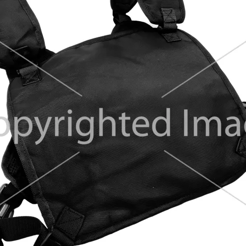 Нагрудна сумка бронежилет Tough Slhs 125 тактический жилет с карманами на 2 отделения, выходом для наушников и регулируемыми ремнями на грудь Черная