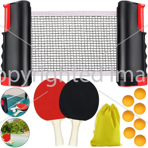 Набор настольного тенниса Ping Pong Set XJ5902 комплект ракеток с выдвижной сеткой до 170 см 6 мячей в чехле для игры в пинг-понг, настольный теннис